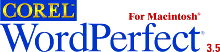 [Corel WordPerfect for Macintosh logo]